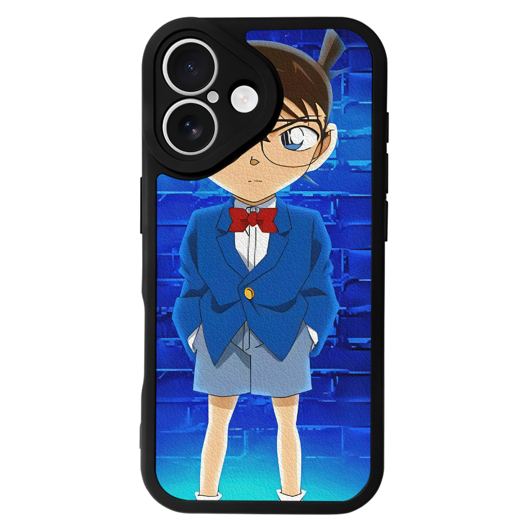 （画像用） 名探偵コナン Detective Conan 【iPhone 16シリーズ対応】シリコンスマホケース（レザー調） 材質：シリコン